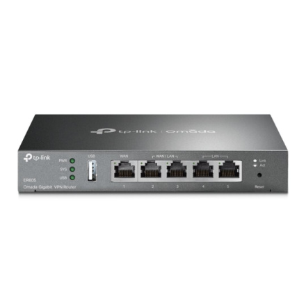 TP-Link ER605 v2 Gb Multi-WAN VPN router, port USB, Omada SDN, ER605