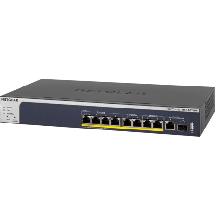 NETGEAR 8-Port PoE+ Multi-Gigabit Smart Managed Pro Switch with 10G Copper/Fiber Uplinks, MS510TXPP, MS510TXPP-100EUS