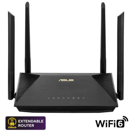 ASUS RT-AX53U (AX1800) WiFi 6 Extendable Router, 4G/5G Router replacement, AiMesh, 90IG06P0-MO3510