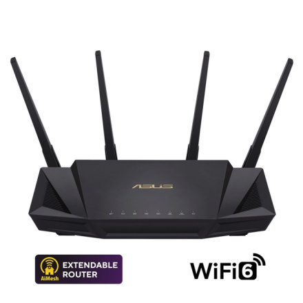 ASUS RT-AX58U V2 dual-band Wi-Fi router, 90IG06Q0-MO3B00