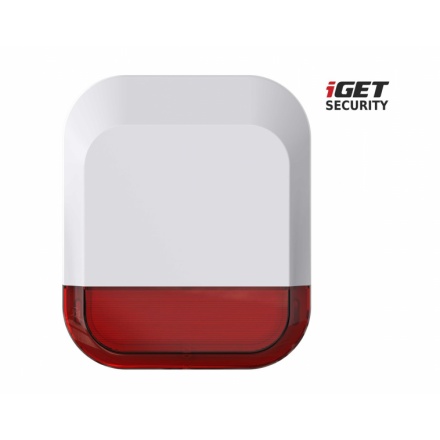 iGET SECURITY EP11 - venkovní siréna napájená baterií nebo adaptérem, pro alarm M5, EP11