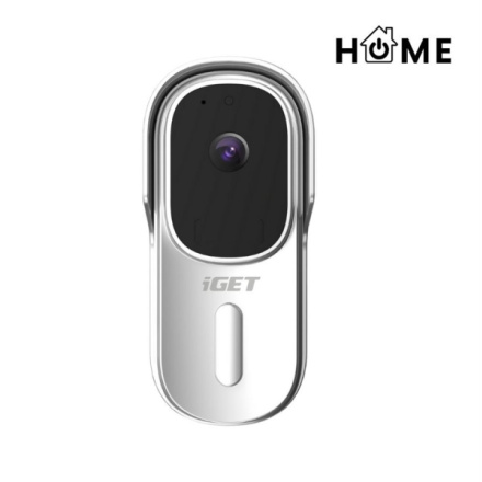 iGET HOME Doorbell DS1 White - WiFi bateriový videozvonek, FullHD + !!! ZDARMA reproduktor CHS1 !!!, DS1 White