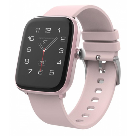 iGET FIT F20 Pink - chytré hodinky, 1,4" IPS, 160 mAh, světle růžový pásek, F20 Pink