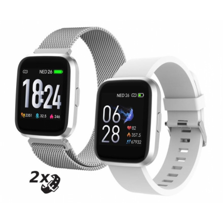 iGET FIT F30/Silver/Sport Band/White, F30 Silver