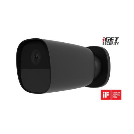 iGET SECURITY EP26 Black - WiFi bateriová FullHD kamera, IP65, samostatná i pro alarm M5-4G a M4, CZ, EP26 Black