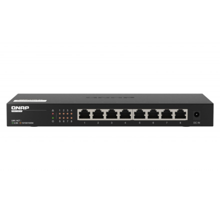 QNAP switch QSW-1108-8T (8x 2,5GbE port, pasivní chlazení, podpora 100M/1G/2,5G), QSW-1108-8T