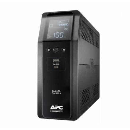 APC Back UPS Pro BR 1600VA, Sinewave,8 Outlets, AVR, LCD interface, BR1600SI