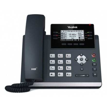 Yealink SIP-T42U SIP telefon, PoE, 2,7" 192x64 LCD, 15 prog.tl.,2xUSB, GigE, SIP-T42U