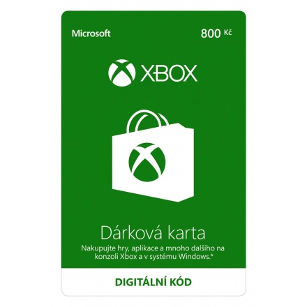 Microsoft ESD XBOX - Dárková karta Xbox 800 Kč, K6W-01253