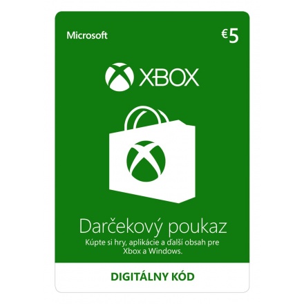 MICROSOFT ESD XBOX - Dárková karta Xbox 5 EUR, K4W-02557