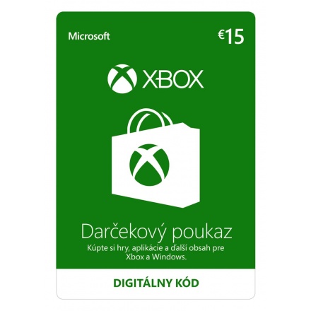 MICROSOFT ESD XBOX - Dárková karta Xbox 15 EUR, K4W-02559