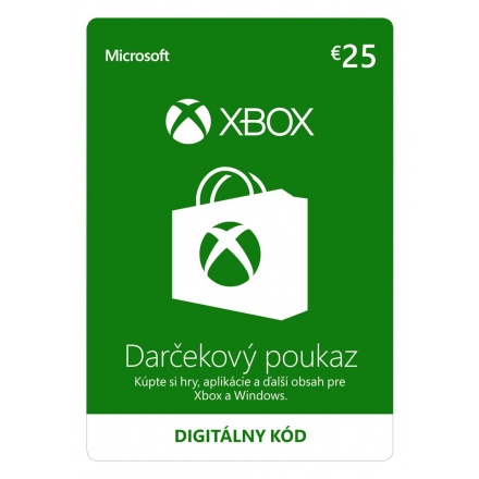 MICROSOFT ESD XBOX - Dárková karta Xbox 25 EUR, K4W-02561