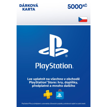 SONY ESD ESD CZ - PlayStation Store el. peněženka - 5000 Kč, SCEE-CZ-00500000