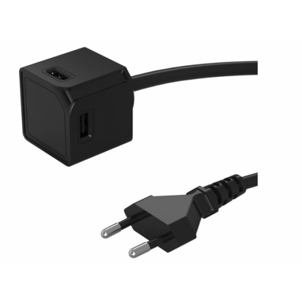 Zásuvka prodluž. PowerCube USBcube EXTENDED 4x USB-A Black (3A), kabel 1,5m, 8719186010414
