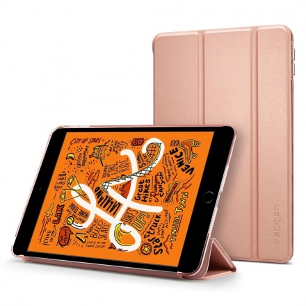 Ochranné pouzdro Spigen Smart Fold Case pro Apple iPad mini 5 2019 zlatorůžové, 051CS26113