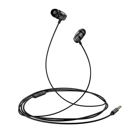 USAMS EP-36 In-Ear Steel Stereo Headset 3,5mm Black, 6958444970790
