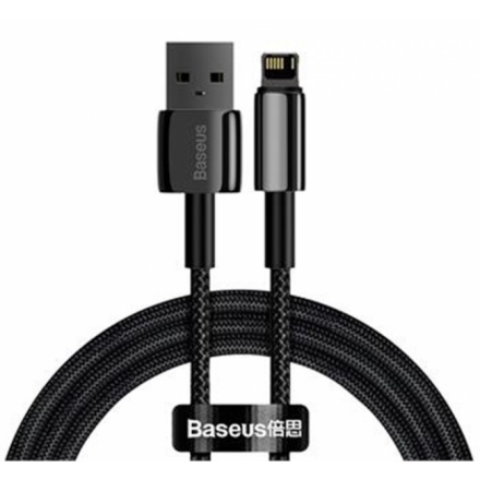 Baseus CALWJ-01 Tungsten Gold Kabel Lightning 2.4A 1m Black, 6953156204959