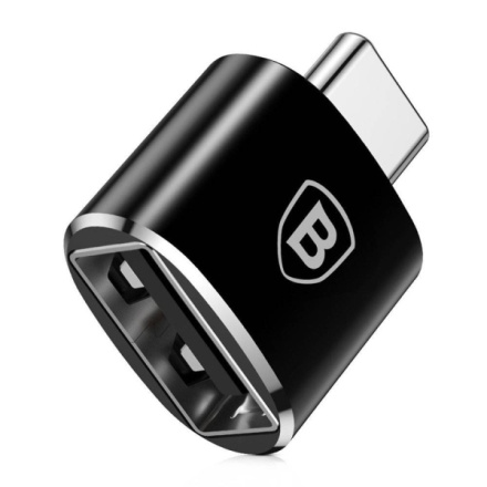 Baseus CATOTG-01 Adaptér z USB-A na USB-C Black, 6953156263512