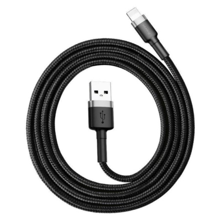 Baseus datový kabel Cafule Lightning 1m 2,4A šedo-černý, 6953156274976