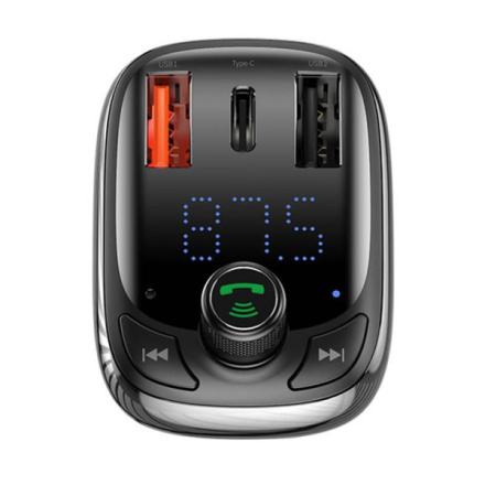 Baseus Bluetooth FM Transmiter S13 T-shaped černý, 6932172626983