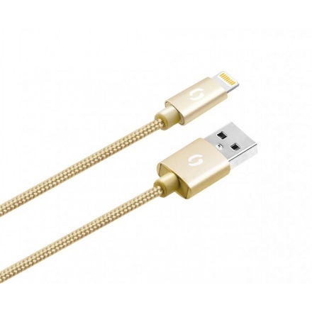 ALIGATOR PREMIUM 2A kabel, Lightning 2m, zlatý, DATKP23