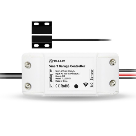 Tellur WiFi Smart sada pro ovládání garážových vrat, bílá, TLL331171