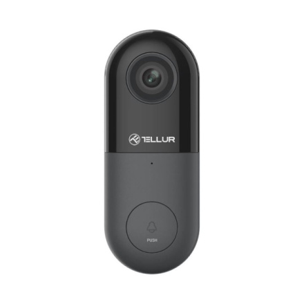 Tellur Video DoorBell WiFi, 1080P, PIR, Wired, Black, TLL331251