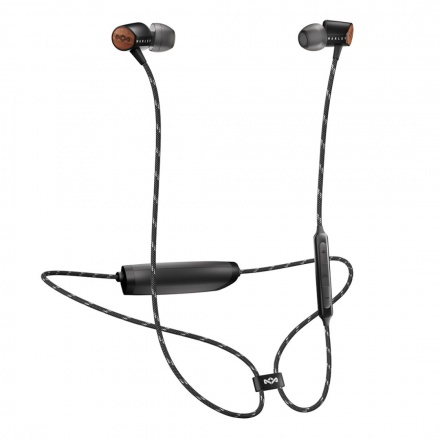 MARLEY Uplift 2 Wireless BT - Signature Black, bezdrátová sluchátka do uší s ovladačem a mikrofonem, EM-JE103-SB