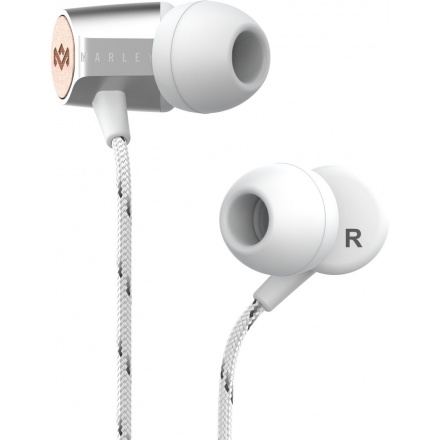 MARLEY Uplift 2.0 - Silver, sluchátka do uší s ovladačem a mikrofonem, EM-JE091-SV