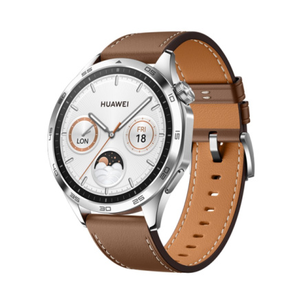 Huawei Watch GT 4/46mm/Silver/Elegant Band/Brown, Phoinix-B19L