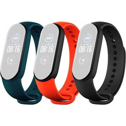 Xiaomi Mi Band 5 řemínky Black,Orange,Cyan, 29764