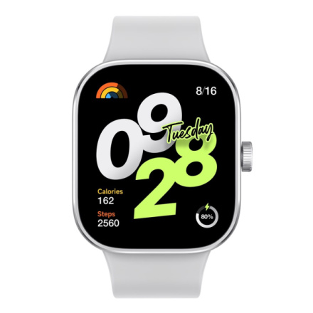 Xiaomi Redmi Watch 4/Silver/Sport Band/White, 51488