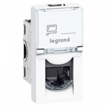 LEGRAND MOSAIC 1 x RJ45 utp c5e 1m bílá, 076551