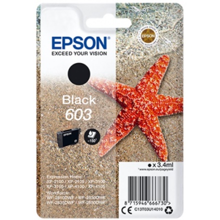 Epson singlepack, Black 603, C13T03U14010 - originální