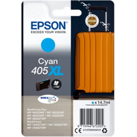 Epson Singlepack Cyan 405XL DURABrite Ultra Ink, C13T05H24010 - originální
