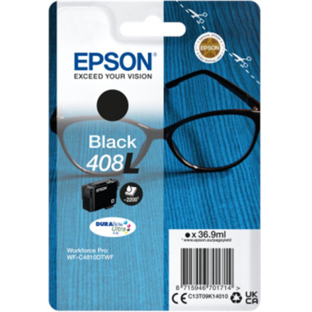 EPSON Singlepack Black 408L DURABrite Ultra Ink, C13T09K14010 - originální