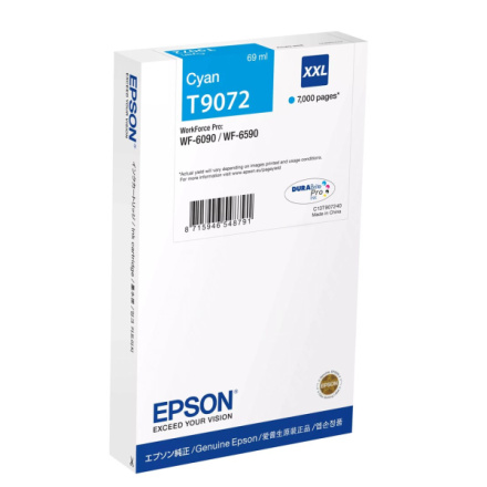 EPSON WF-6xxx Ink Cartridge Cyan XXL, C13T90724N - originální