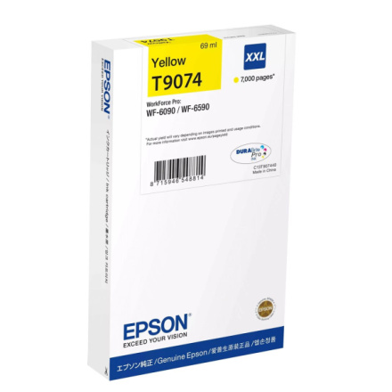 EPSON WF-6xxx Ink Cartridge Yellow XXL, C13T90744N - originální