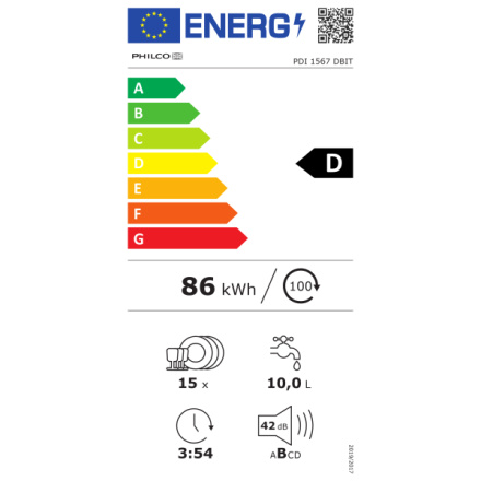 PDI 1567 DBIT vestavné myčka PHILCO