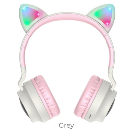 HOCO wireless bluetooth headphones W27 Cat Ear grey 437251