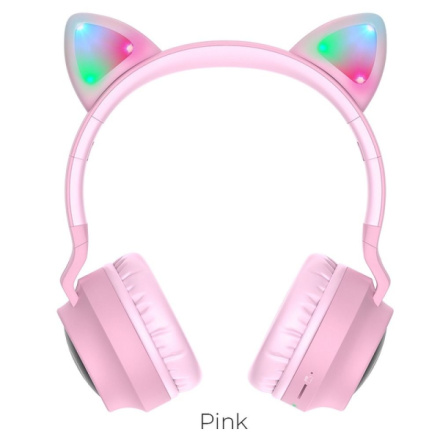 HOCO W27 Cat ear wireless headphones pink 437252