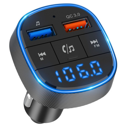 Transmiter FM MP3 bluetooth 5.0 + card TF reader + 2xUSB QC3.0 BC57 581481