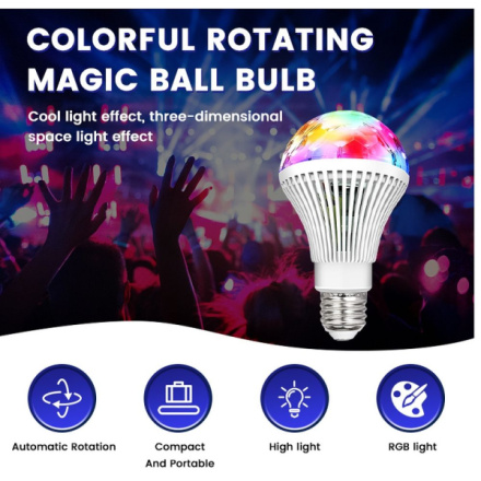 Disco LED bulb Mini Party light RGB rotating E27 LBCRL 591451