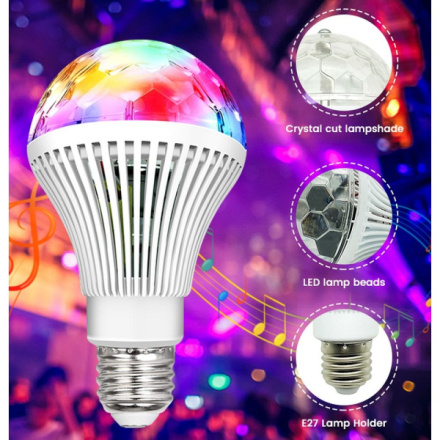 Disco LED bulb Mini Party light RGB rotating E27 LBCRL 591451