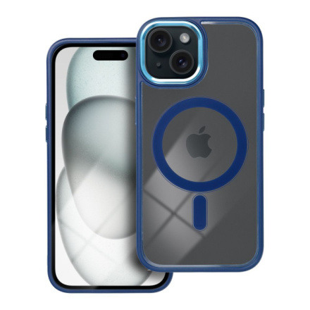 Color Edge Mag Cover case compatible with MagSafe for IPHONE 15 navy blue 593875