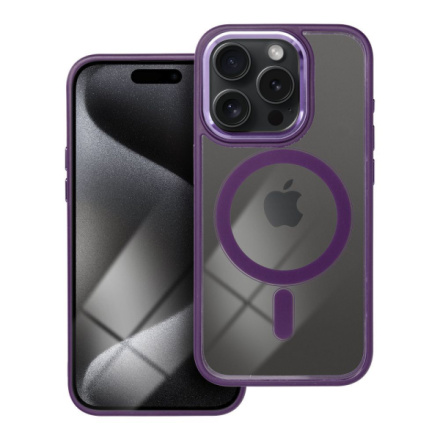 Color Edge Mag Cover case compatible with MagSafe for IPHONE 15 PRO deep purple 593893