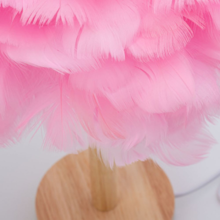 Table lamp bedside feather Art Deco pink CBDPH 599215