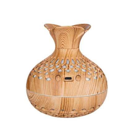 Colorful flame aromatherapy machine / humidifier / diffuser Art Deco model SX-E342 wood color 600578