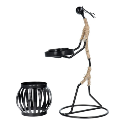 Decorative metal candlestick ART DECO Africa model H IALC-2 600844