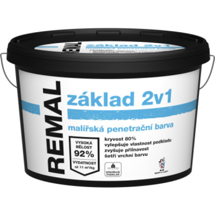 REMAL základ 2v1 malířská penetrační barva, 15 kg